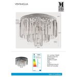 Markslöjd VENTIMIGLIA Plafon 4L 42cm Czarny/MC - MS-106563