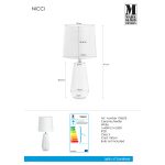 Markslöjd NICCI Stołowa 1L Biała - MS-106623