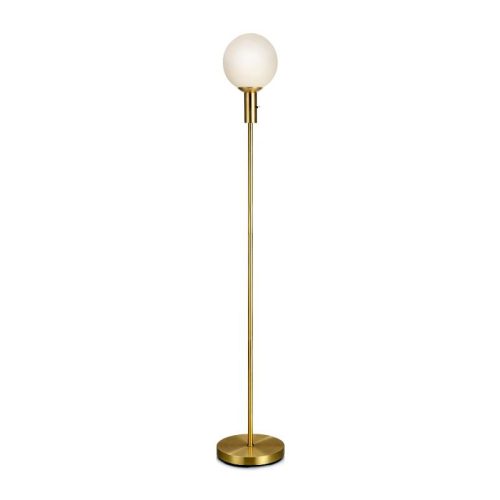 Markslöjd MINNA Podłogowa 1L Mosiądz Szczotkowany/Biały - MS-106867