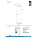 Markslöjd MINNA Podłogowa 1L Mosiądz Szczotkowany/Biały - MS-106867