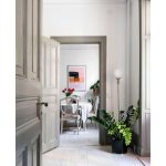 Markslöjd MINNA Podłogowa 1L Mosiądz Szczotkowany/Biały - MS-106867