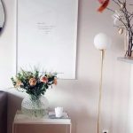 Markslöjd MINNA Podłogowa 1L Mosiądz Szczotkowany/Biały - MS-106867