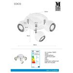 Markslöjd COCO Plafon 3L Biały/Patyna - MS-106875