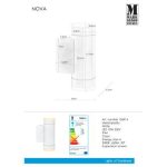 Markslöjd NOVA Wall 2L White - MS-106914 /KIFUTOTT!!/
