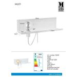 Markslöjd MULTI Kinkiet/Półka USB 1L Biały - MS-106969