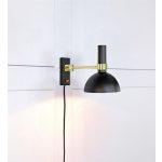 Markslöjd LARRY Kinkiet 1L Czarny/Złoty Szczotkowany - MS-106970