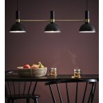 Markslöjd LARRY Wisząca 3L Czarny/Złoty Szczotkowany - MS-106971