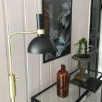 Markslöjd LARRY Podłogowa 1L Czarny/Złoty Szczotkowany - MS-106972