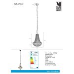 Markslöjd GRÄNSÖ Wisząca 1L Czarny/MC - MS-107026