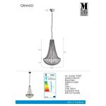 Markslöjd GRÄNSÖ Wisząca 2L Czarny/MC - MS-107027