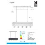 Markslöjd COUTURE Wisząca 5L Czarna - MS-107037