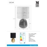 Markslöjd OSCAR Stołowa 1L Złoty/Czarny - MS-107068