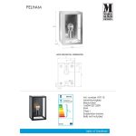 Markslöjd PELHAM Kinkiet Czarny - MS-107113