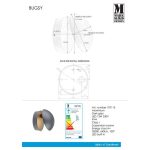 Markslöjd BUGSY Wall Dark Grey - MS-107115 /KIFUTÓ!!/