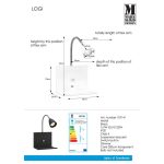 Markslöjd LOGI Kinkiet 1L Czarny - MS-107141