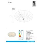 Markslöjd PETAL Plafon LED 43cm Biały/Chrom - MS-107166
