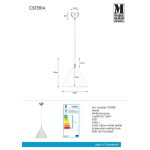 Markslöjd OSTERIA Pendant 1L White/Chrome - MS-107208