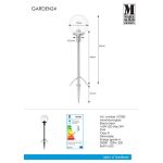 Markslöjd GARDEN 24 Słupek Kula 60cm Czarny/Przezr. - MS-107283