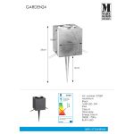 Markslöjd GARDEN 24b Spot Kwadrat 3W Czarny - MS-107287