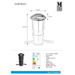 Markslöjd GARDEN 24 Spot Schodowy 0,8W Czarny - MS-107289