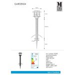 Markslöjd GARDEN 24 Słupek 3W 45cm Czarny - MS-107290