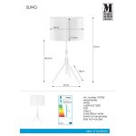 Markslöjd SLING Table 1L White - MS-107303