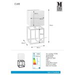 Markslöjd CUBE Table 1L 45cm Black/White - MS-107306