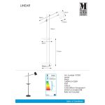 Markslöjd LINEAR Podłogowa 1L USB Czarna - MS-107307