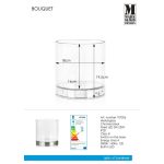 Markslöjd BOUQUET wazon stołowy 19cm Chrom/Przezroczysty - MS-107326