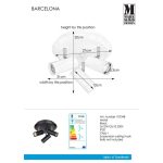 Markslöjd BARCELONA Plafon 3L Czarny - MS-107348