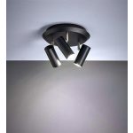 Markslöjd BARCELONA Plafon 3L Czarny - MS-107348