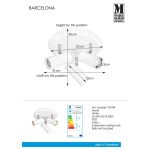 Markslöjd BARCELONA Plafon 3L Biały - MS-107349