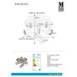 Markslöjd BARCELONA Plafon 3L Stal - MS-107350