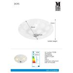 Markslöjd DOTS Plafon 2L 35cm Matowy/Stal - MS-107358
