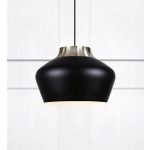 Markslöjd KOM Wisząca 31cm 1L Czarny/Stal  - MS-107378