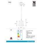 Markslöjd TRIBE Pendant 1L Burgundy/Steel - MS-107391 /KIFUTÓ!!/