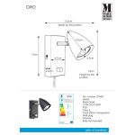 Markslöjd CIRO Kinkiet 1L Czarny/Stal - MS-107407