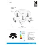 Markslöjd CIRO Plafon 3L Czarny/Stal - MS-107411