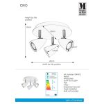 Markslöjd CIRO Plafon 3L Biały/Stal - MS-107412