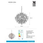 Markslöjd HIDDEN GEM Wisząca 3L Chrom/Przezr./Dymny - MS-107416