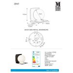 Markslöjd ZENIT Wall 1L IP44 Black/Opal  - MS-107495