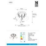 Markslöjd VERO Ceiling 3L Steel/Opal - MS-107505