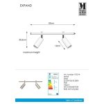 Markslöjd EXPAND Spot 2L 50cm Gu10 Cylinder Steel - MS-107514