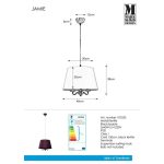 Markslöjd JAMIE Pendant 3L Black/Purple - MS-107532