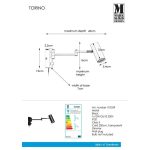 Markslöjd TORINO Wall 1L Black - MS-107539