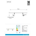 Markslöjd EXPAND Spot 2L 70cm Gu10 Round Steel - MS-107542