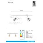 Markslöjd EXPAND Spot 2L 70cm E27 Cylinder Steel - MS-107543