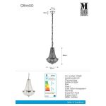 Markslöjd GRÄNSÖ Chandelier 2L Chrome/MC IP44 - MS-107550