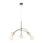 Markslöjd HEAVEN Pendant 5L Steel/Opal - MS-107559