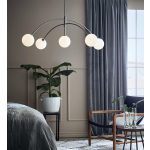 Markslöjd HEAVEN Pendant 5L Steel/Opal - MS-107559